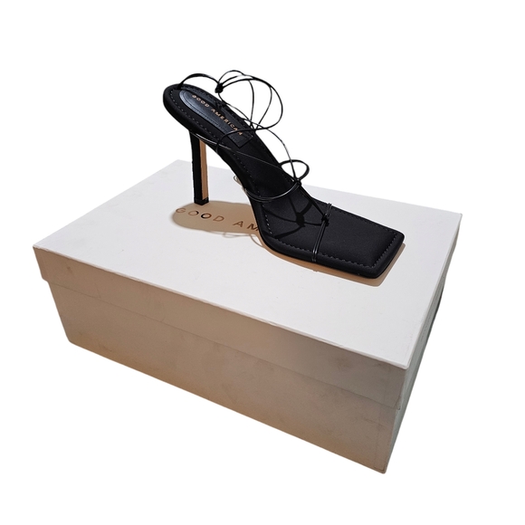 Good American Caged Slanted Heels Sandals 11.5 - Picture 8 of 8